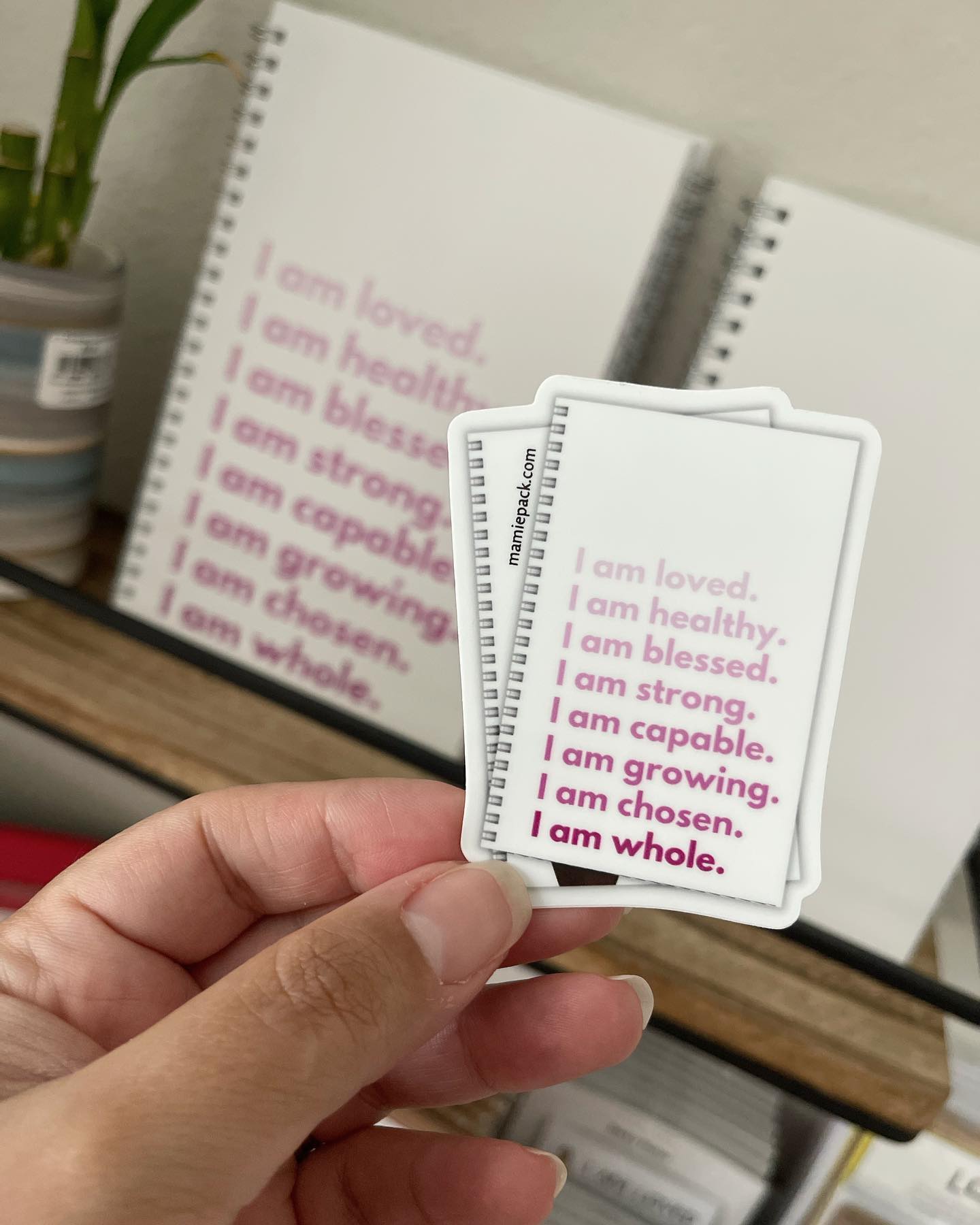 Journals + sticker= happiness.

We love the way our sticker of our “I am” positive affirmation journal turned out. This little cutie is one of our freebies this summer when you place an order. 

👉🏼Okay, let me know where would you put our sticker?
.
.
.
.
.
#mamielpackmedia #sticker #stickerfun #stationery #stationeryshop #stationerysupplies #stationerystore #cutestationery #prettystationery #stationerybusiness #iknowwhoiam #iamcapable #iamhealing #iamhealthy #journal #journalcommunity #journaling #journaljunkie #blackwomenjournal #blackwomenwrite #knowyourworth